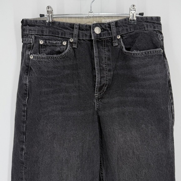 rag & bone Black Wide Leg Flare Jeans - Picture 4 of 14